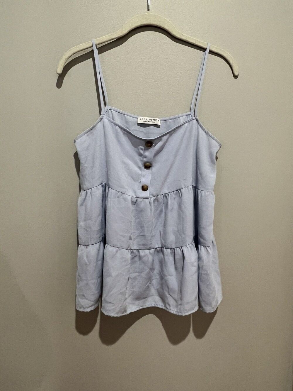 Paper Crane Blue Tiered Tank - Small